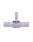 Plastic tee connector for low-pressure gases and liquids