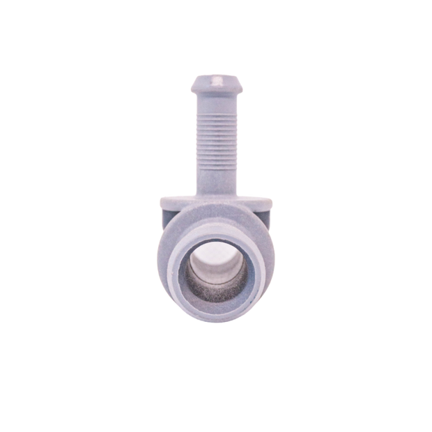 Plastic tee connector for low-pressure gases and liquids