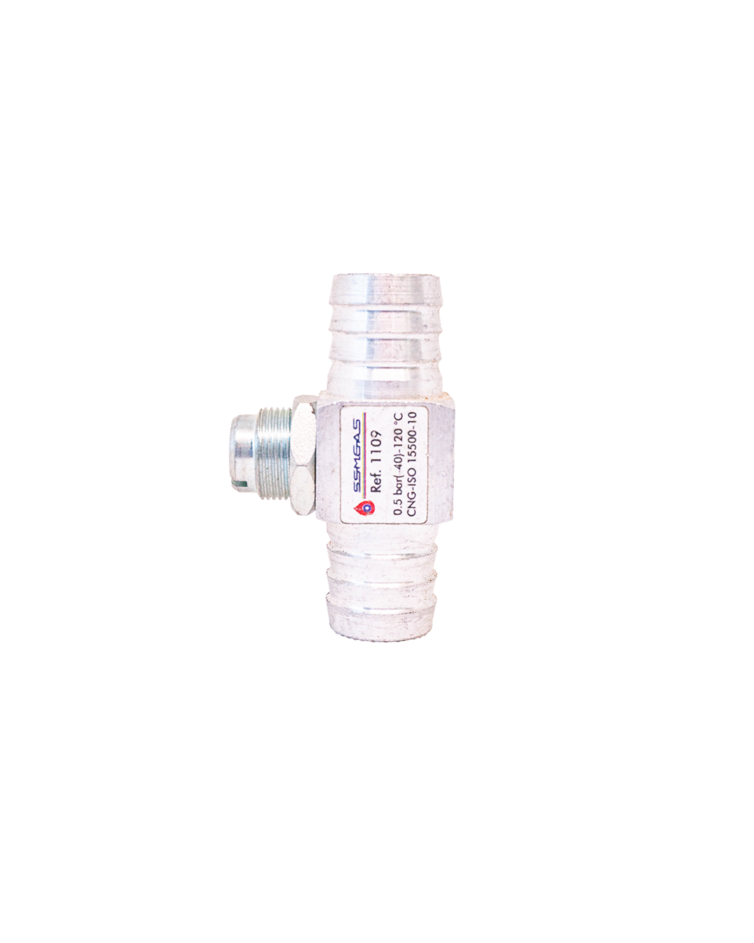 Low-pressure gas hose tee fitting