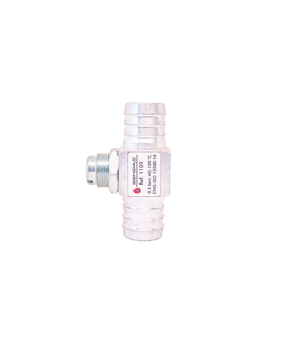 Low-pressure gas hose tee fitting