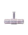 Aluminum tee for low-pressure gases or liquids