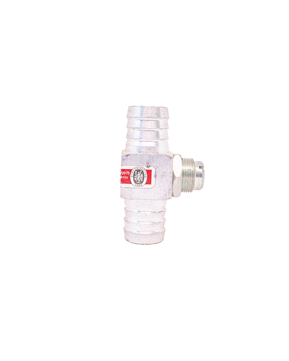Low-pressure gas hose tee fitting