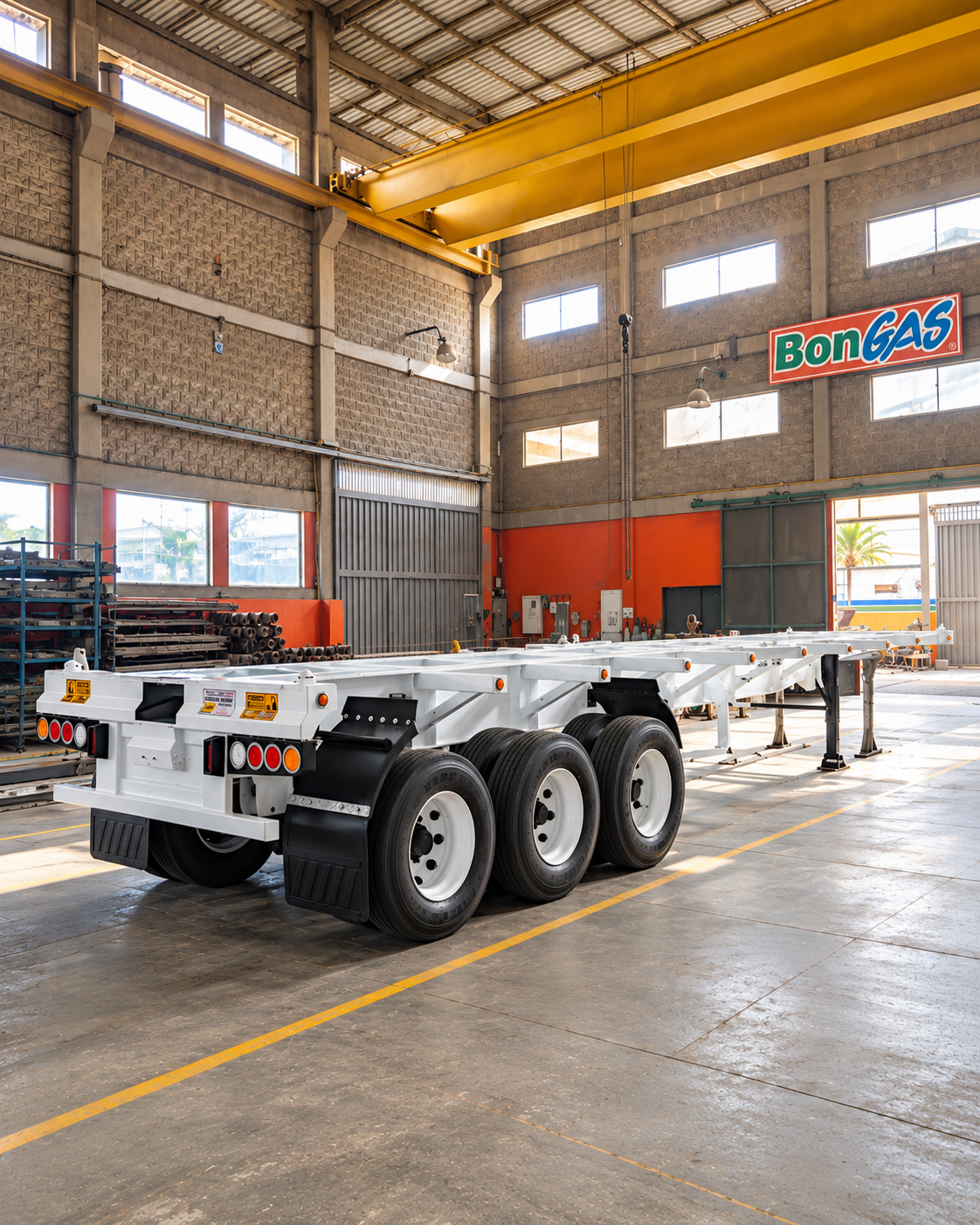 Semirremolque industrial y multifuncional de 3 ejes