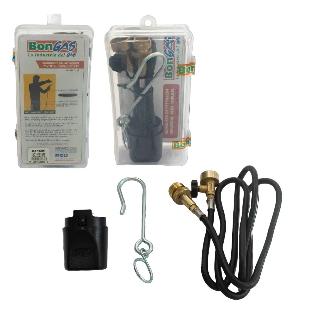 Extension hose for Bernzomatic torches and Map-Pro gas cylinder