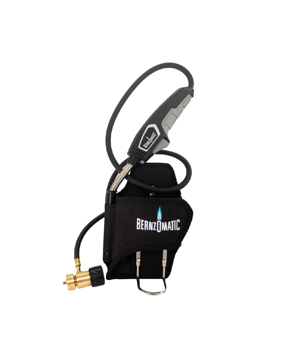 Adjustable torch kit with hose and gas cylinder holder