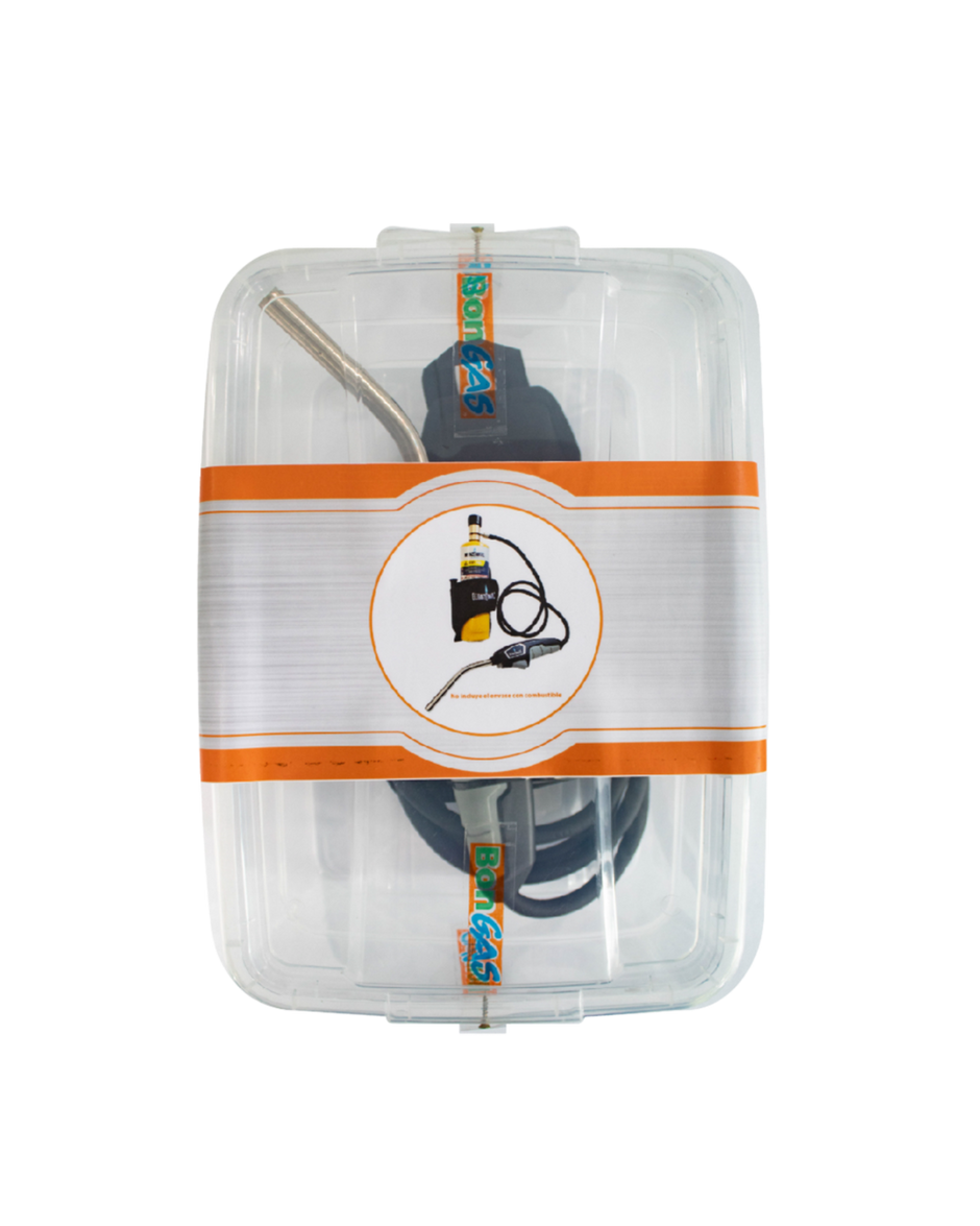 Adjustable torch kit with hose and gas cylinder holder