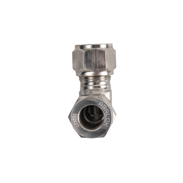 Codo Unión 1/2" OD x 1/2" OD, en Acero Inoxidable